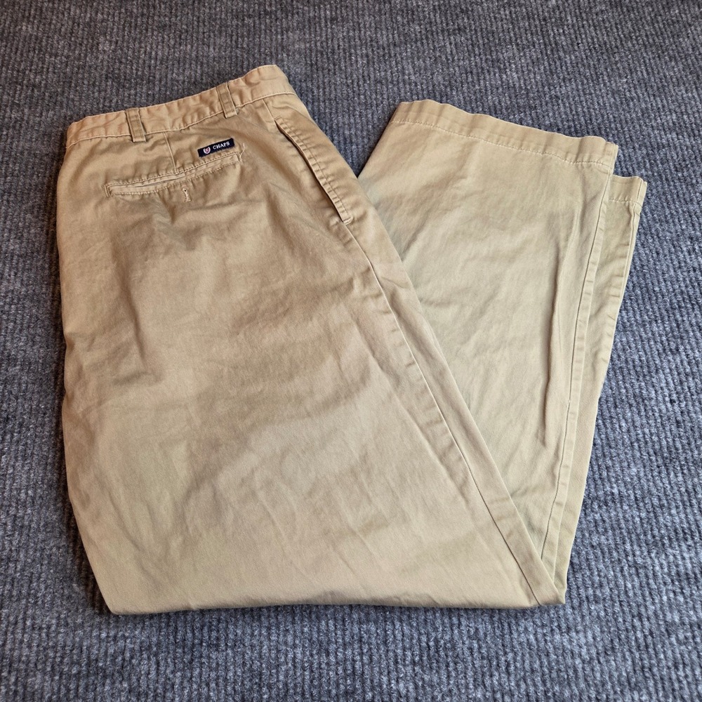 Chaps Mens Khaki Pants Classic Fit Casual Cotton‎ Blend Trousers W38 L32